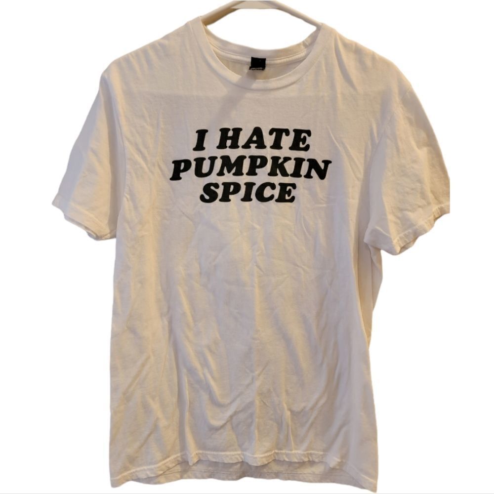 I Hate Pumpkin Spice Graphic Tee Size Small